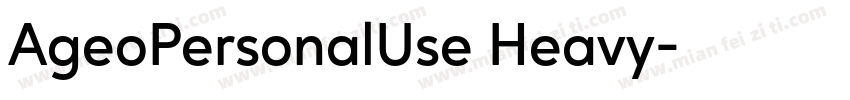 AgeoPersonalUse Heavy字体转换
